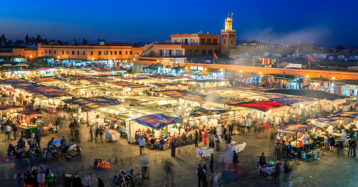 A vibrant and bustling hub in the heart of Marrakesh, offering a rich tapestry of traditional Moroccan culture, lively markets, and authentic experiences.