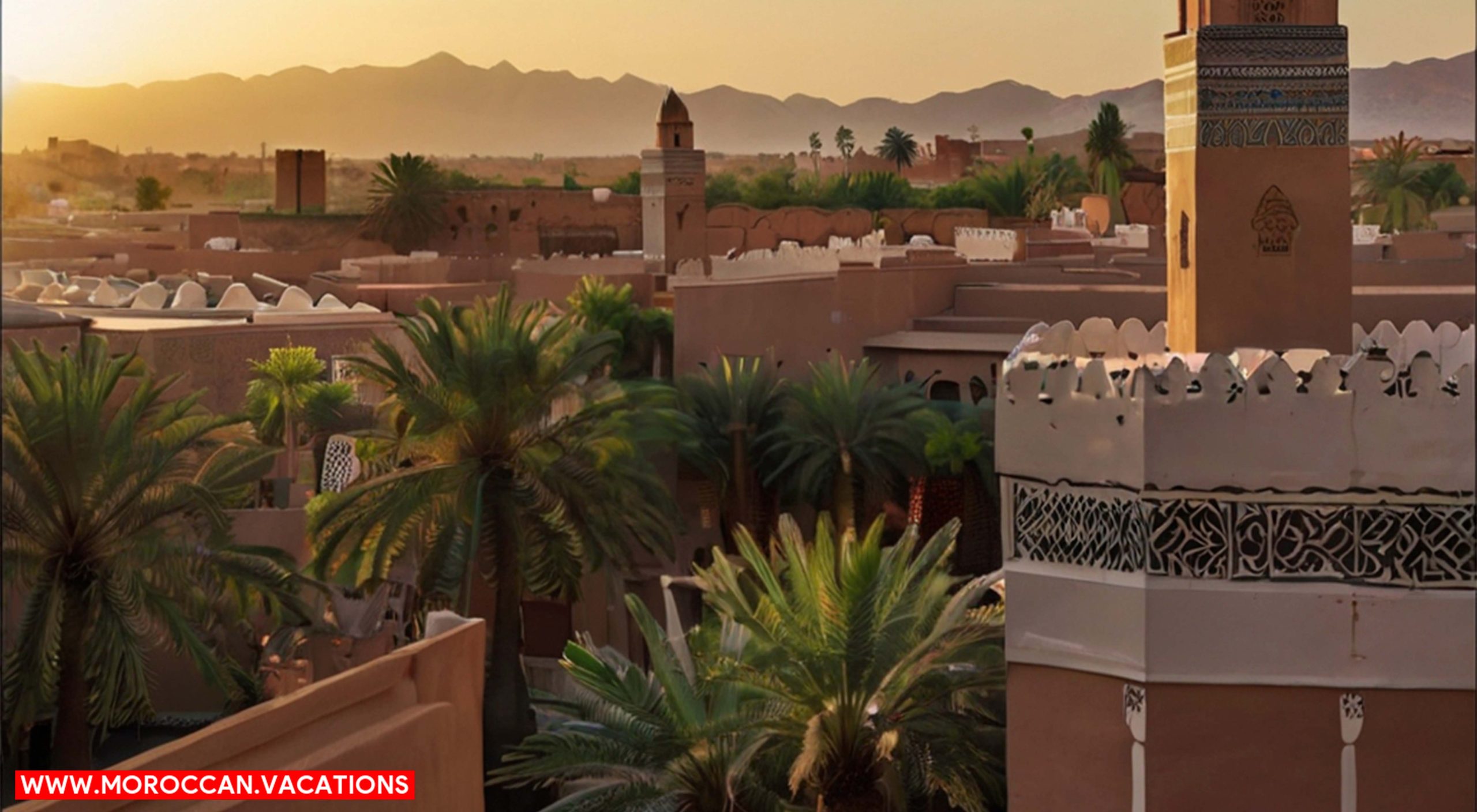 Aerial view of Marrakesh.