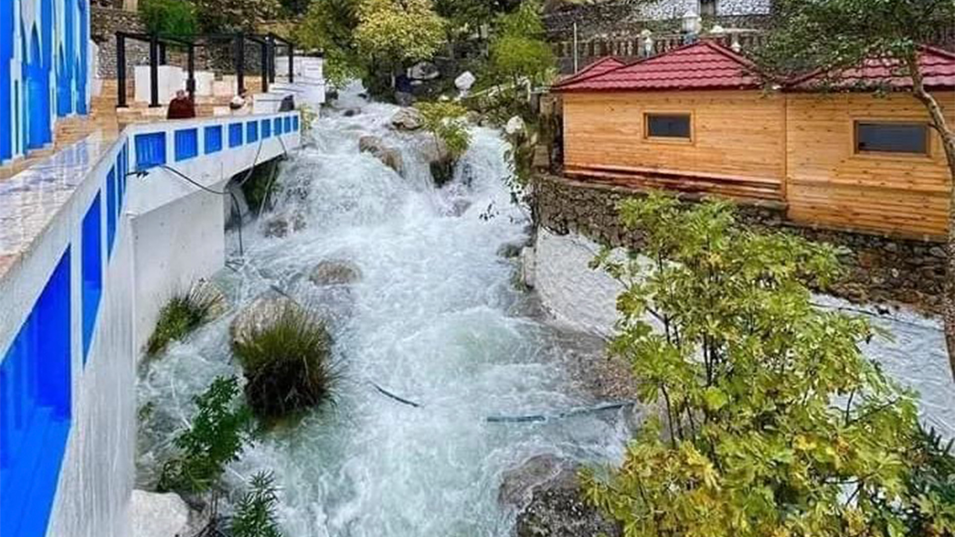 Beautiful image of Ras el maa waterfalls.