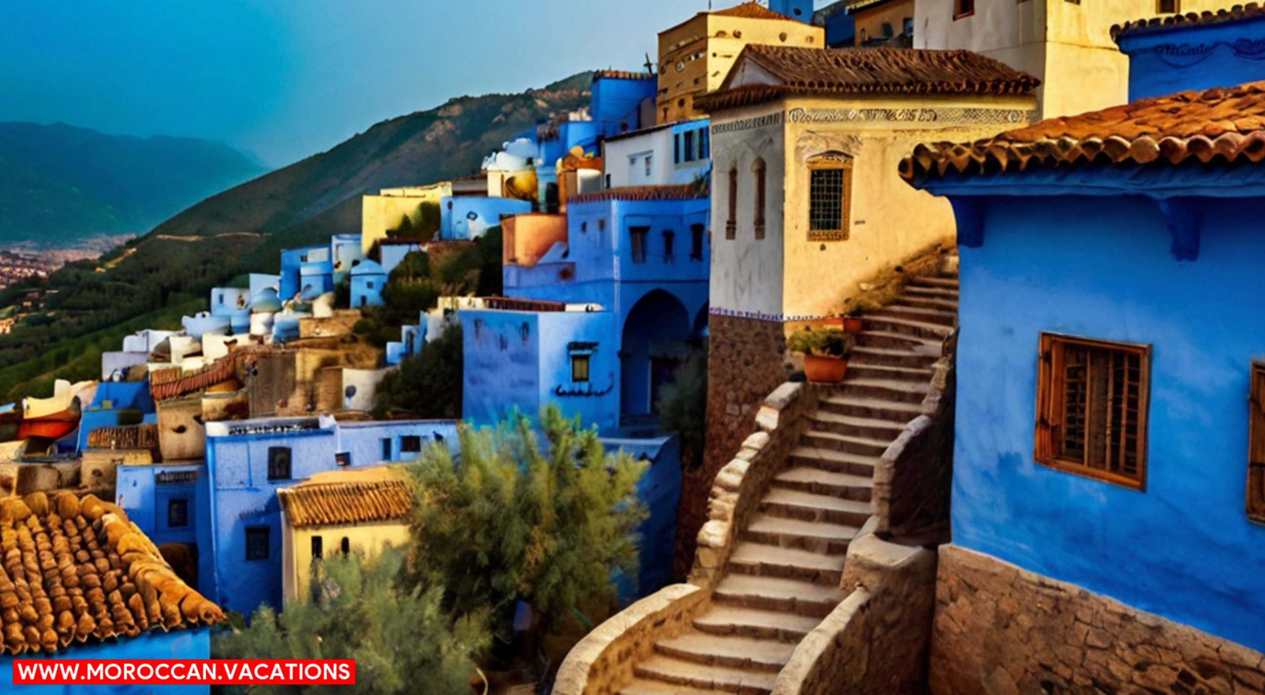 Image of beautiful trails in chefchaouen.